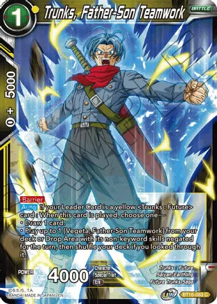 Trunks, Father-Son Teamwork (BT16-083) [Realm of the Gods] | Odin's Place