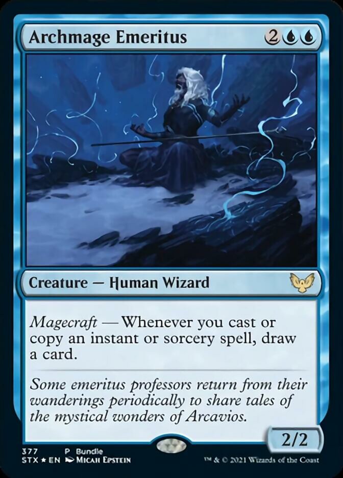 Archmage Emeritus (Bundle) [Strixhaven: School of Mages Promos] | Odin's Place