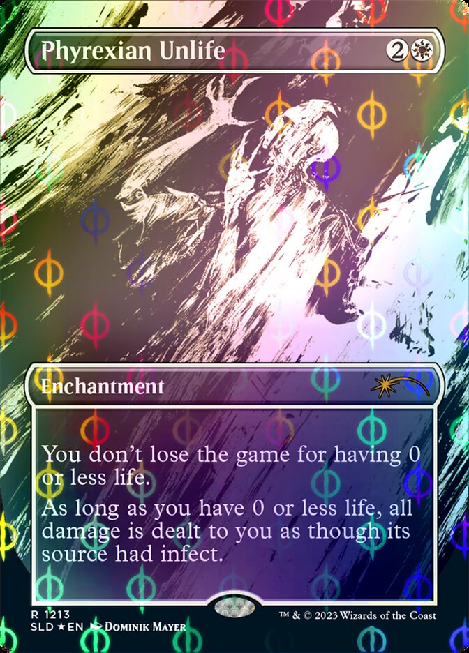Phyrexian Unlife (Borderless Ichor Step-and-Compleat Foil) [Secret Lair Drop Series] | Odin's Place