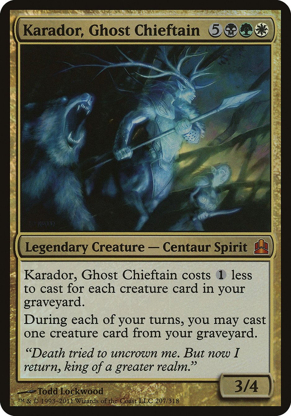 Karador, Ghost Chieftain (207) (Oversized) [Commander 2011 Oversized] | Odin's Place