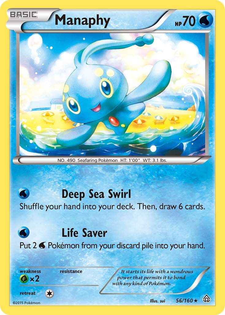 Manaphy (56/160) (Battle Arena Deck Exclusive) (Theme Deck Exclusive) [XY: Primal Clash] | Odin's Place