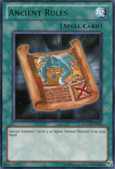 Ancient Rules (Green) [DL13-EN016] Rare | Odin's Place