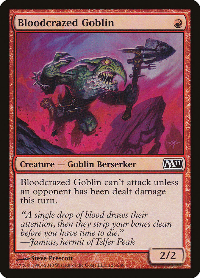 Bloodcrazed Goblin (125) [Magic 2011] | Odin's Place