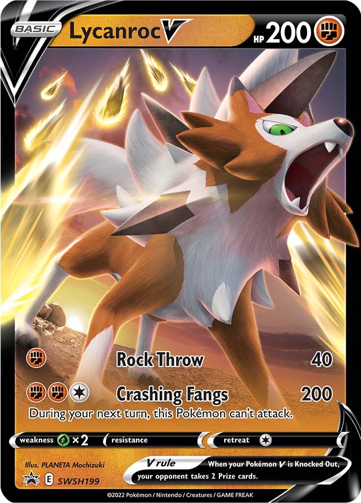 Lycanroc V (SWSH199) [Sword & Shield: Black Star Promos] | Odin's Place