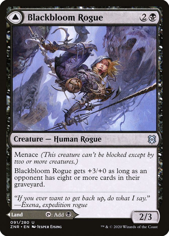 Blackbloom Rogue // Blackbloom Bog [Zendikar Rising] | Odin's Place