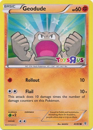 Geodude (43/83) (Toys R Us Promo) [XY: Generations] | Odin's Place