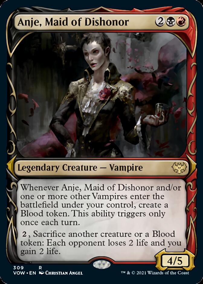 Anje, Maid of Dishonor (Showcase Fang Frame) [Innistrad: Crimson Vow] | Odin's Place