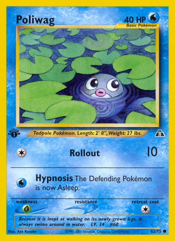 Poliwag (62/75) [Neo Discovery 1st Edition] | Odin's Place