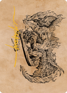 Miirym, Sentinel Wyrm Art Card (Gold-Stamped Signature) [Commander Legends: Battle for Baldur's Gate Art Series] | Odin's Place