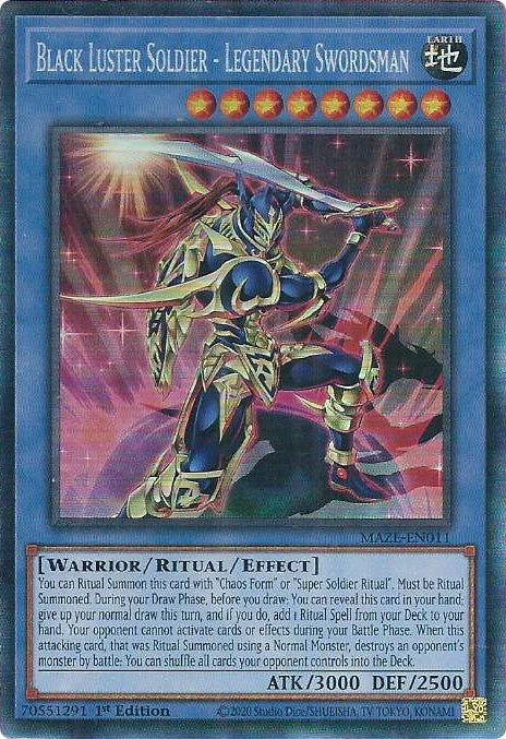 Black Luster Soldier - Legendary Swordsman [MAZE-EN011] Collector's Rare | Odin's Place