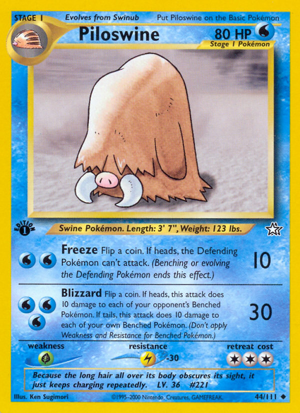 Piloswine (44/111) [Neo Genesis 1st Edition] | Odin's Place