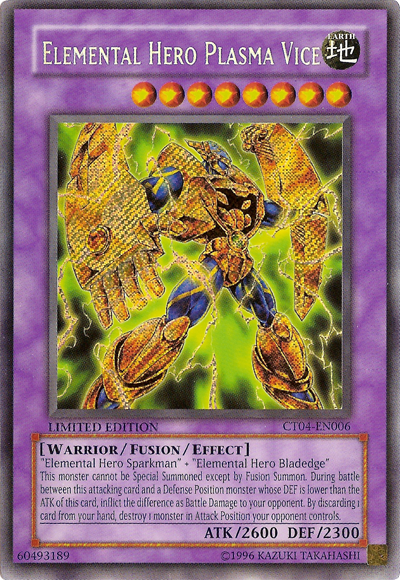 Elemental Hero Plasma Vice [CT04-EN006] Secret Rare | Odin's Place