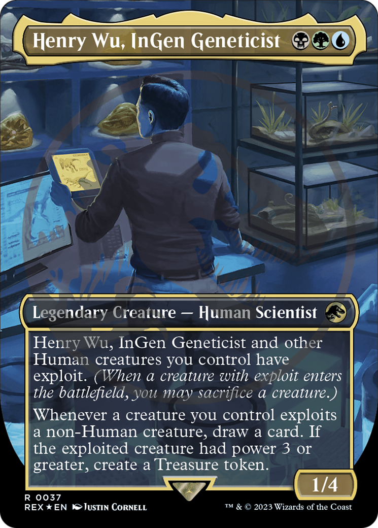 Henry Wu, InGen Geneticist (Emblem) (Borderless) [Jurassic World Collection Tokens] | Odin's Place