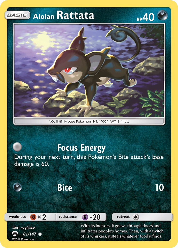 Alolan Rattata (81/147) [Sun & Moon: Burning Shadows] | Odin's Place