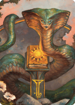 Guardian Naga Art Card (Gold-Stamped Signature) [Commander Legends: Battle for Baldur's Gate Art Series] | Odin's Place