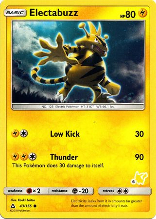 Electabuzz (43/156) (Pikachu Stamp #6) [Battle Academy 2020] | Odin's Place