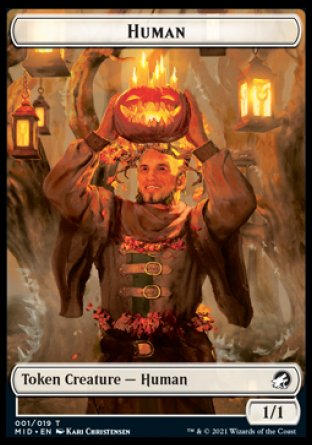 Human // Elemental Double-Sided Token [Innistrad: Midnight Hunt Tokens] | Odin's Place