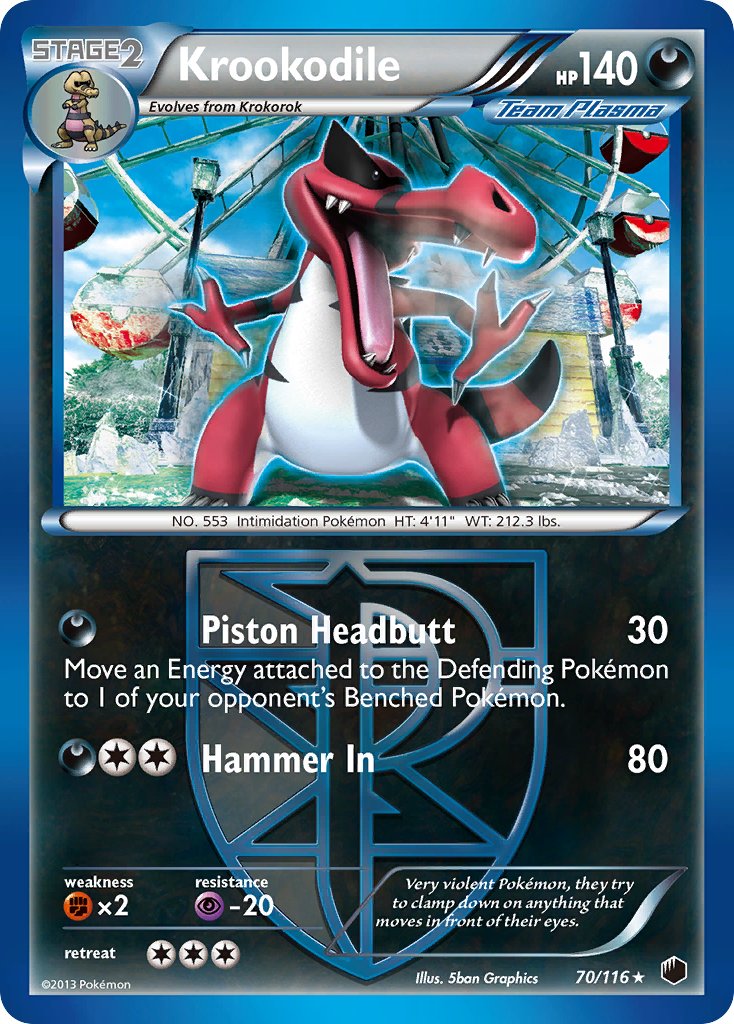 Krookodile (70/116) [Black & White: Plasma Freeze] | Odin's Place