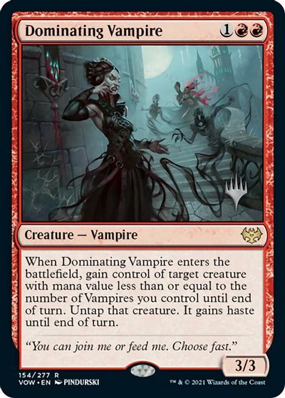 Dominating Vampire (Promo Pack) [Innistrad: Crimson Vow Promos] | Odin's Place
