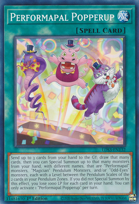 Performapal Popperup [LDS3-EN132] Common | Odin's Place