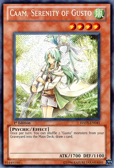 Caam, Serenity of Gusto [HA05-EN041] Secret Rare | Odin's Place