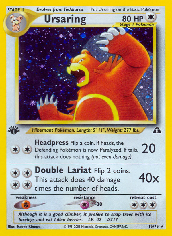 Ursaring (15/75) [Neo Discovery 1st Edition] | Odin's Place