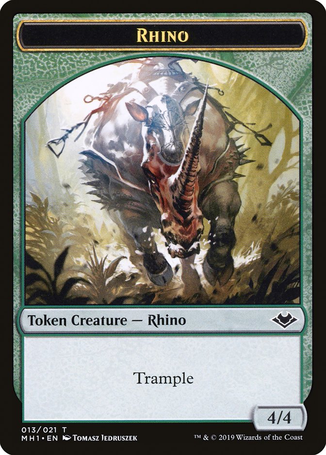 Shapeshifter (001) // Rhino (013) Double-Sided Token [Modern Horizons Tokens] | Odin's Place
