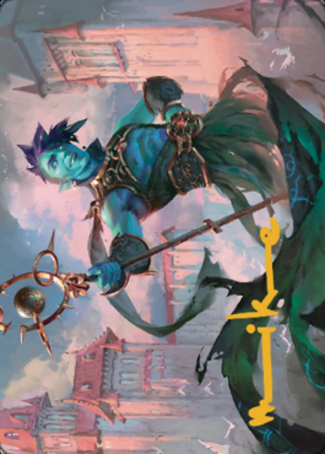 Haughty Djinn Art Card (Gold-Stamped Signature) [Dominaria United Art Series] | Odin's Place