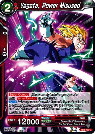 Vegeta, Power Misused (TB2-006) [World Martial Arts Tournament] | Odin's Place