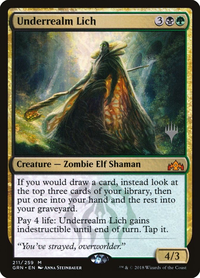 Underrealm Lich (Promo Pack) [Guilds of Ravnica Promos] | Odin's Place