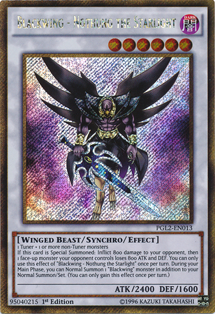Blackwing - Nothung the Starlight [PGL2-EN013] Gold Secret Rare | Odin's Place