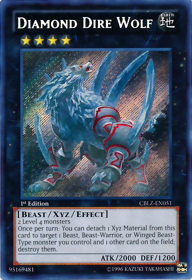 Diamond Dire Wolf [CBLZ-EN051] Secret Rare | Odin's Place