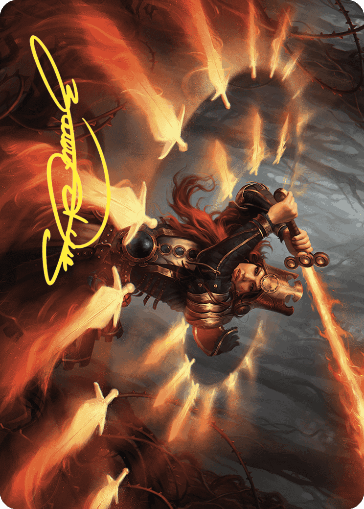 Heartflame Duelist Art Card (Gold-Stamped Signature) [Wilds of Eldraine Art Series] | Odin's Place
