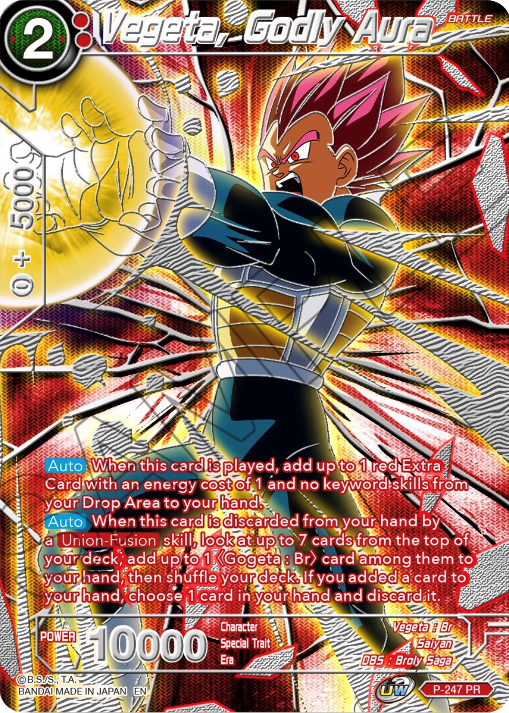 Vegeta, Godly Aura (P-247) [Collector's Selection Vol. 3] | Odin's Place