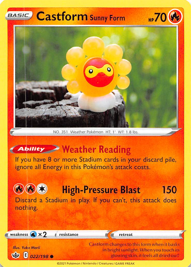 Castform Sunny Form (022/198) [Sword & Shield: Chilling Reign] | Odin's Place