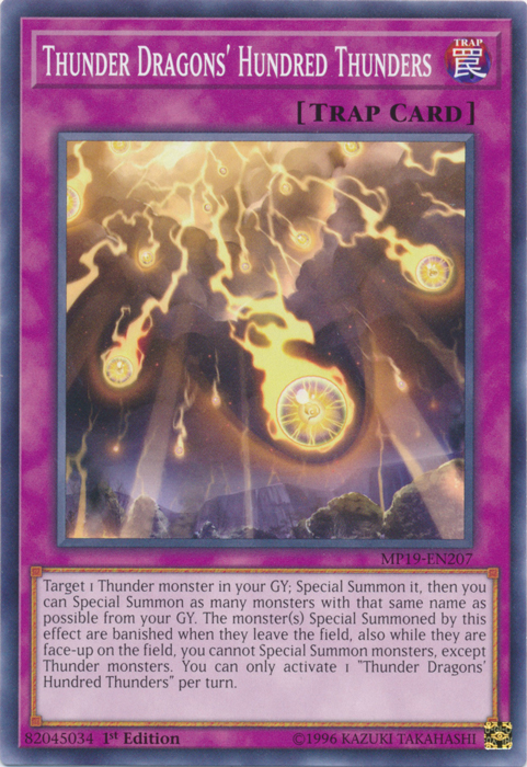 Thunder Dragons' Hundred Thunders [MP19-EN207] Common | Odin's Place