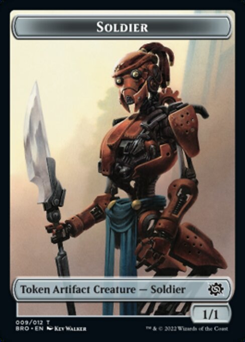 Powerstone // Soldier (009) Double-Sided Token [The Brothers' War Tokens] | Odin's Place