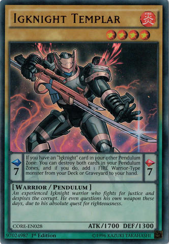 Igknight Templar [CORE-EN028] Ultra Rare | Odin's Place
