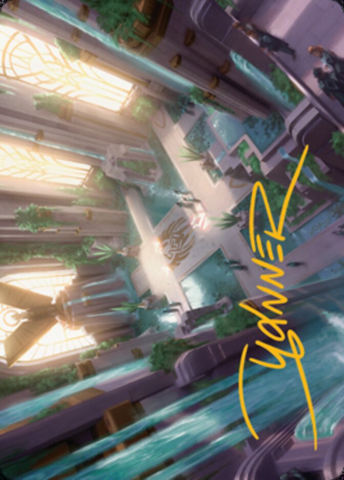 Spara's Headquarters Art Card (Gold-Stamped Signature) [Streets of New Capenna Art Series] | Odin's Place