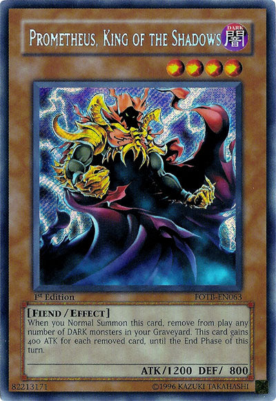 Prometheus, King of the Shadows [FOTB-EN063] Secret Rare | Odin's Place