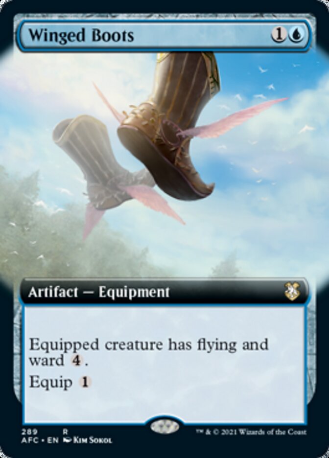 Winged Boots (Extended Art) [Dungeons & Dragons: Adventures in the Forgotten Realms Commander] | Odin's Place