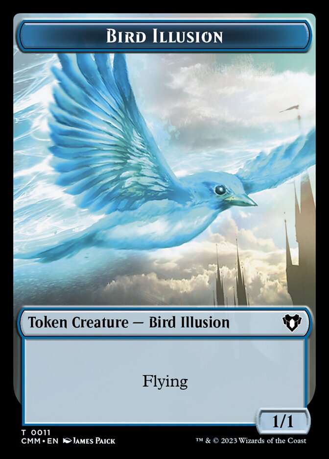 Thopter // Bird Illusion Double-Sided Token [Commander Masters Tokens] | Odin's Place