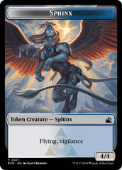Saproling // Sphinx Double-Sided Token [Ravnica Remastered Tokens] | Odin's Place