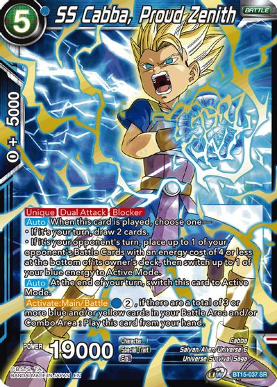 SS Cabba, Proud Zenith (BT15-037) [Saiyan Showdown] | Odin's Place