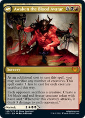 Extus, Oriq Overlord // Awaken the Blood Avatar [Strixhaven: School of Mages Prerelease Promos] | Odin's Place