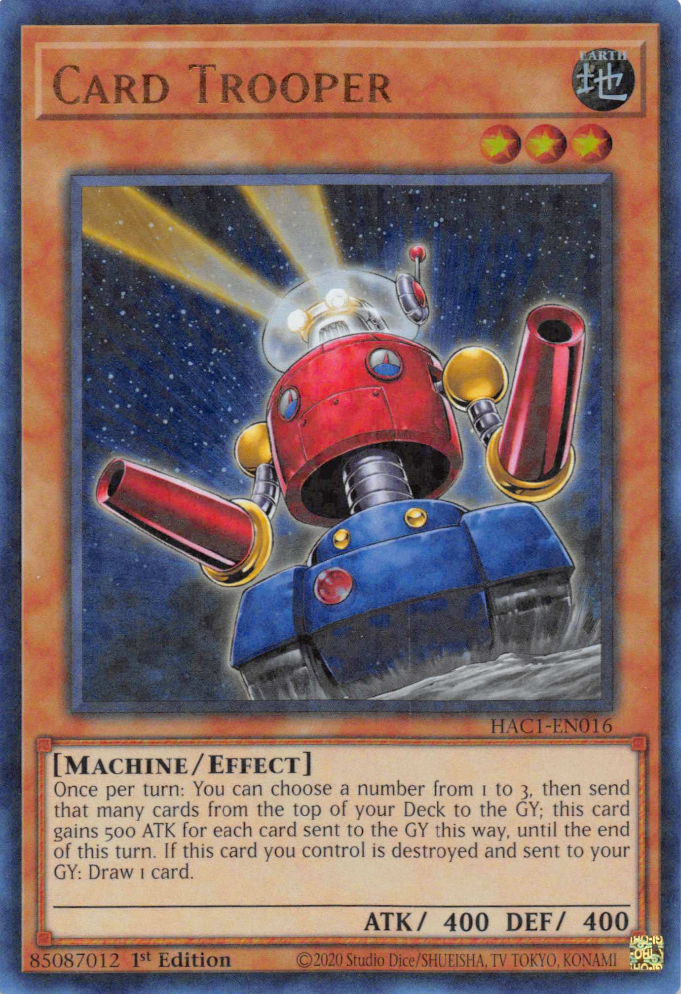 Card Trooper (Duel Terminal) [HAC1-EN016] Parallel Rare | Odin's Place