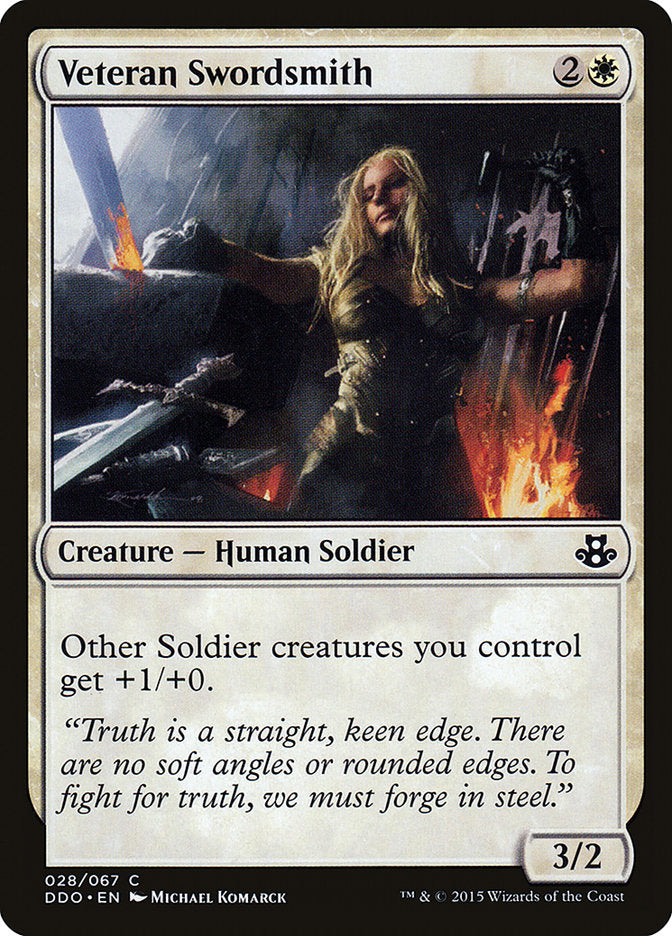 Veteran Swordsmith (28) [Duel Decks: Elspeth vs. Kiora] | Odin's Place