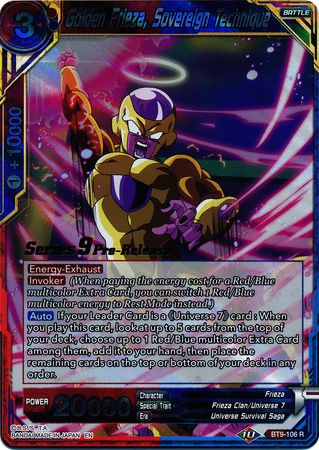 Golden Frieza, Sovereign Technique (BT9-106) [Universal Onslaught Prerelease Promos] | Odin's Place