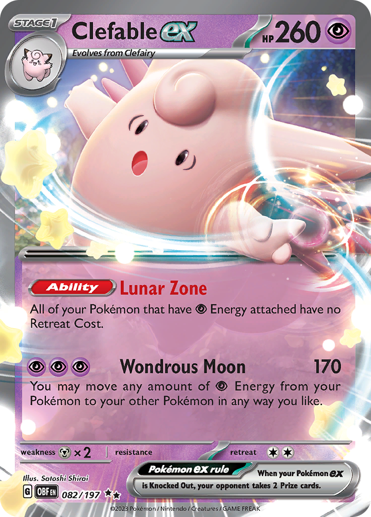 Clefable ex (082/197) [Scarlet & Violet: Obsidian Flames] | Odin's Place