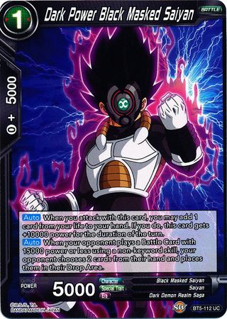 Dark Power Black Masked Saiyan (BT5-112) [Miraculous Revival] | Odin's Place